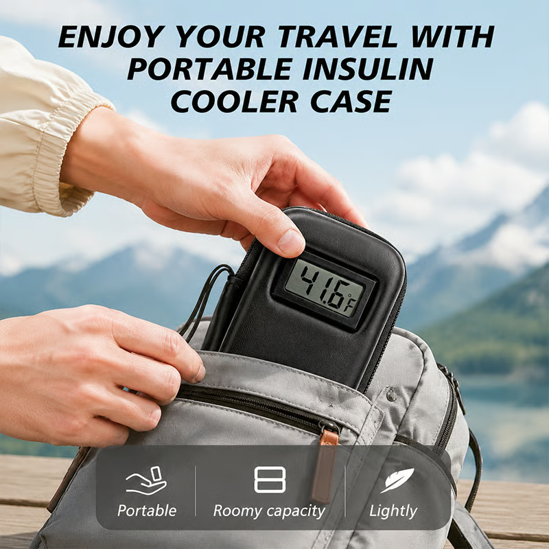 Insulin Cooler Travel Case with Temperature Display